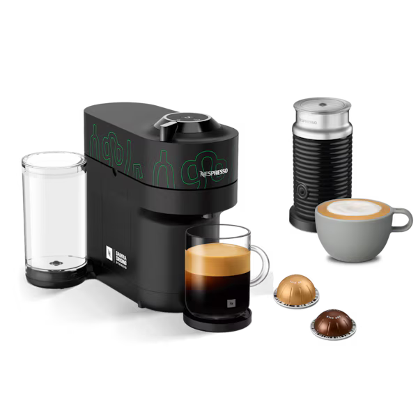Nespresso Vertuo Pop+ Samra Origins Metad Green & Aeroccino3 Milk Frother - Coffee Machine Bundle