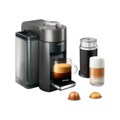 Nespresso Evoluo Graphite Metal & Aeroccino3 Milk Frother - Coffee Machine Bundle
