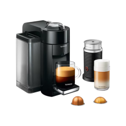 Nespresso Evoluo Piano Black & Aeroccino3 Milk Frother - Coffee Machine Bundle