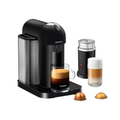 Nespresso Vertuo Matte Black & Aeroccino3 Milk Frother - Coffee Machine Bundle